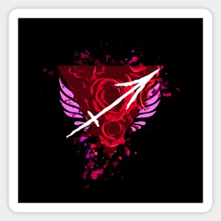 Sagittarius - Red Roses Sticker